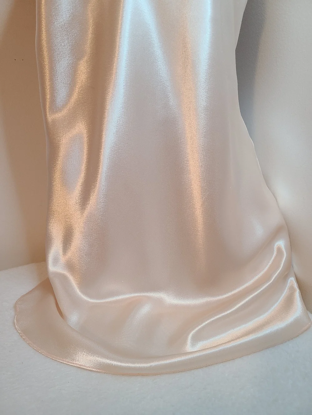 Vintage Silky Satin Bridal Beaded Mini Babydoll Slip Dress Size Small - Picture 3 of 6
